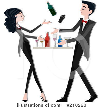 Royalty-Free (RF) Bartender Clipart Illustration by BNP Design Studio - Stock Sample #210223