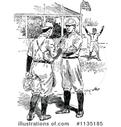 Royalty-Free (RF) Baseball Clipart Illustration by Prawny Vintage - Stock Sample #1135185