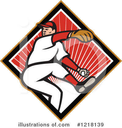 Royalty-Free (RF) Baseball Clipart Illustration by patrimonio - Stock Sample #1218139