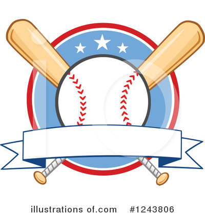 Royalty-Free (RF) Baseball Clipart Illustration by Hit Toon - Stock Sample #1243806