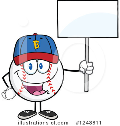 Royalty-Free (RF) Baseball Clipart Illustration by Hit Toon - Stock Sample #1243811