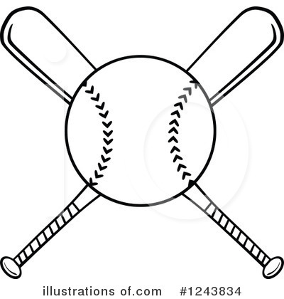 Royalty-Free (RF) Baseball Clipart Illustration by Hit Toon - Stock Sample #1243834