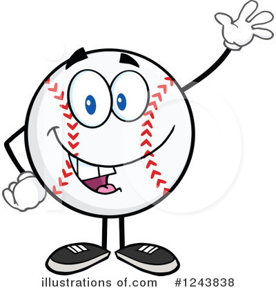 Royalty-Free (RF) Baseball Clipart Illustration by Hit Toon - Stock Sample #1243838