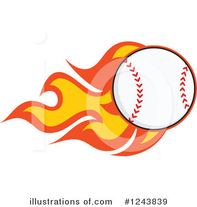 Royalty-Free (RF) Baseball Clipart Illustration by Hit Toon - Stock Sample #1243839