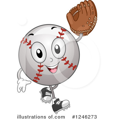 Royalty-Free (RF) Baseball Clipart Illustration by BNP Design Studio - Stock Sample #1246273