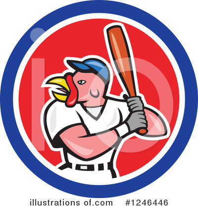 Royalty-Free (RF) Baseball Clipart Illustration by patrimonio - Stock Sample #1246446