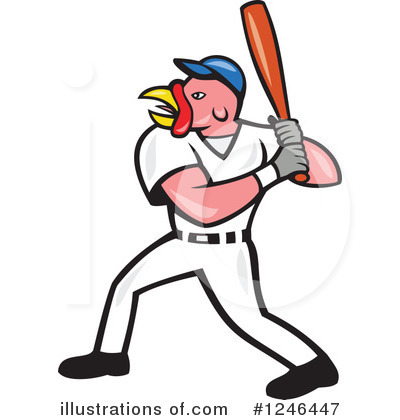 Royalty-Free (RF) Baseball Clipart Illustration by patrimonio - Stock Sample #1246447