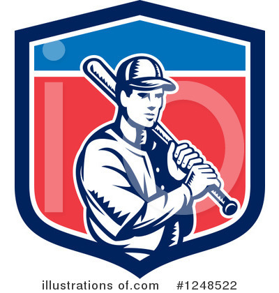 Royalty-Free (RF) Baseball Clipart Illustration by patrimonio - Stock Sample #1248522