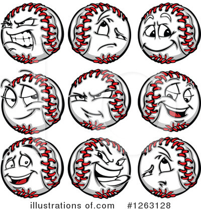 Royalty-Free (RF) Baseball Clipart Illustration by Chromaco - Stock Sample #1263128
