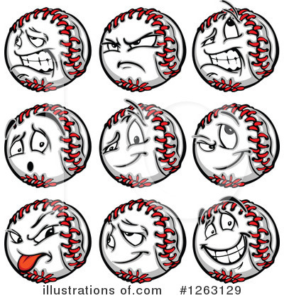 Royalty-Free (RF) Baseball Clipart Illustration by Chromaco - Stock Sample #1263129