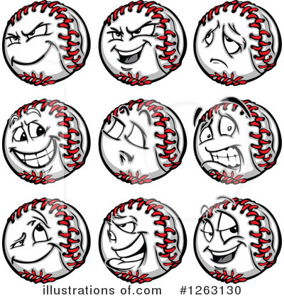 Royalty-Free (RF) Baseball Clipart Illustration by Chromaco - Stock Sample #1263130