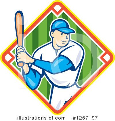 Royalty-Free (RF) Baseball Clipart Illustration by patrimonio - Stock Sample #1267197