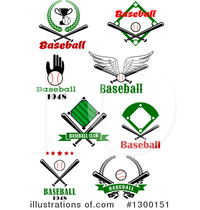 Royalty-Free (RF) Baseball Clipart Illustration by Vector Tradition SM - Stock Sample #1300151
