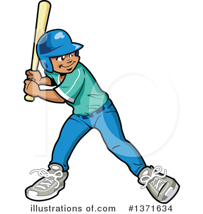 Royalty-Free (RF) Baseball Clipart Illustration by Clip Art Mascots - Stock Sample #1371634