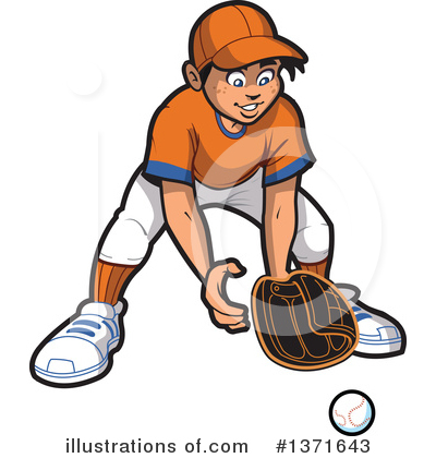 Royalty-Free (RF) Baseball Clipart Illustration by Clip Art Mascots - Stock Sample #1371643