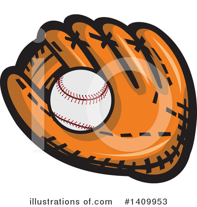 Baseball Mitt Clipart #1409953 by patrimonio