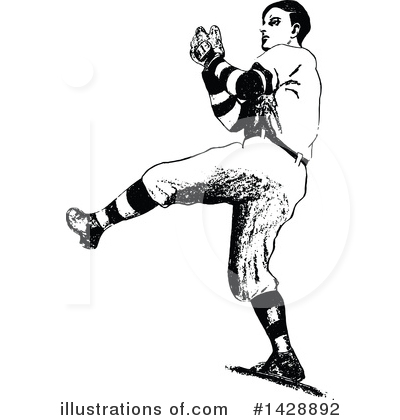 Royalty-Free (RF) Baseball Clipart Illustration by Prawny Vintage - Stock Sample #1428892