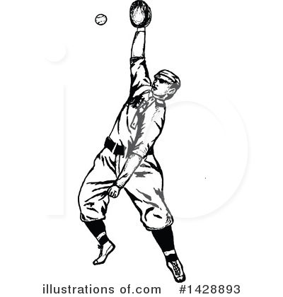 Royalty-Free (RF) Baseball Clipart Illustration by Prawny Vintage - Stock Sample #1428893