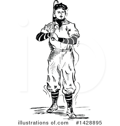 Royalty-Free (RF) Baseball Clipart Illustration by Prawny Vintage - Stock Sample #1428895