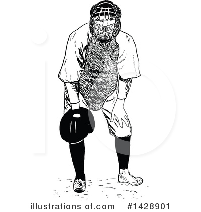 Royalty-Free (RF) Baseball Clipart Illustration by Prawny Vintage - Stock Sample #1428901