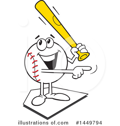 Baseball Clipart #1449794 by Johnny Sajem