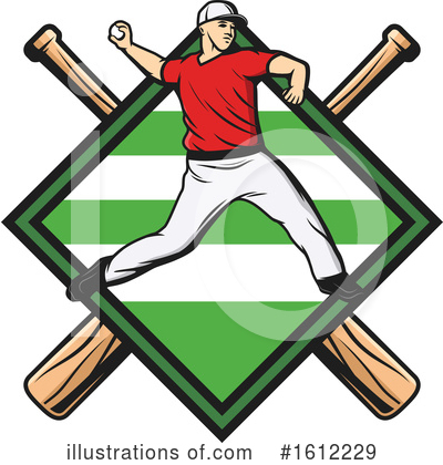 Baseball Player Clipart #1612229 by Vector Tradition SM