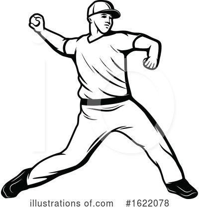 Baseball Player Clipart #1622078 by Vector Tradition SM