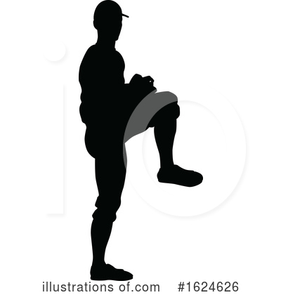 Baseball Player Clipart #1624626 by AtStockIllustration