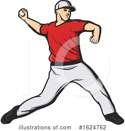 Baseball Player Clipart #1624762 by Vector Tradition SM