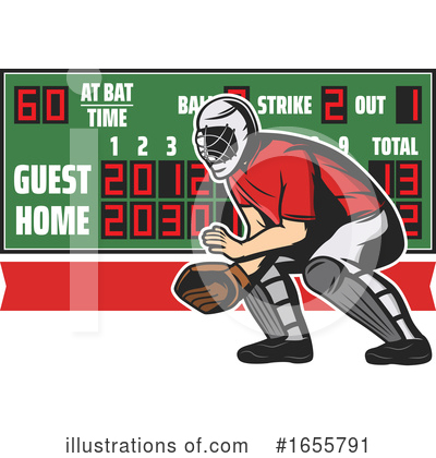 Baseball Player Clipart #1655791 by Vector Tradition SM