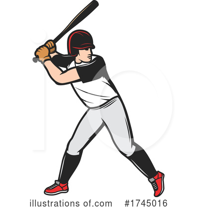 Baseball Player Clipart #1745016 by Vector Tradition SM