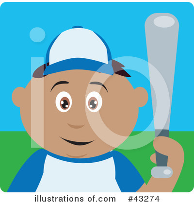 Royalty-Free (RF) Baseball Clipart Illustration by Dennis Holmes Designs - Stock Sample #43274