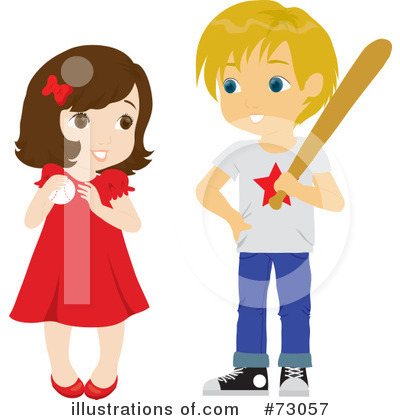 Royalty-Free (RF) Baseball Clipart Illustration by Rosie Piter - Stock Sample #73057