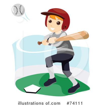 Royalty-Free (RF) Baseball Clipart Illustration by BNP Design Studio - Stock Sample #74111