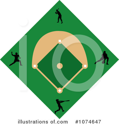 Royalty-Free (RF) Baseball Diamond Clipart Illustration by Pams Clipart - Stock Sample #1074647