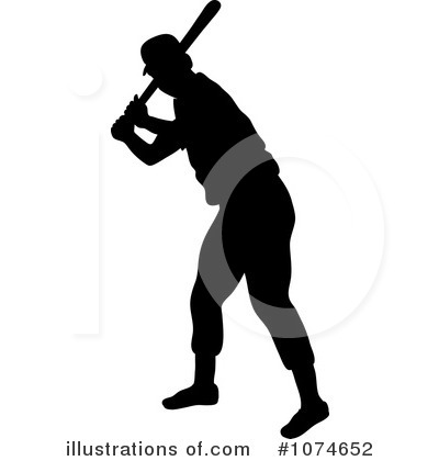 Royalty-Free (RF) Baseball Player Clipart Illustration by Pams Clipart - Stock Sample #1074652