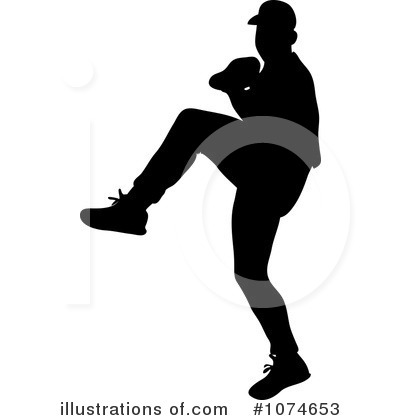 Royalty-Free (RF) Baseball Player Clipart Illustration by Pams Clipart - Stock Sample #1074653