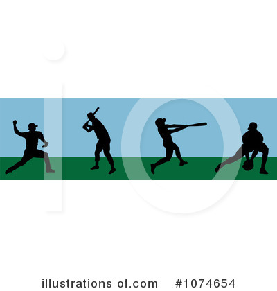 Royalty-Free (RF) Baseball Player Clipart Illustration by Pams Clipart - Stock Sample #1074654