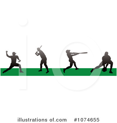 Royalty-Free (RF) Baseball Player Clipart Illustration by Pams Clipart - Stock Sample #1074655