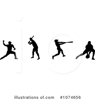 Royalty-Free (RF) Baseball Player Clipart Illustration by Pams Clipart - Stock Sample #1074656