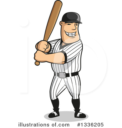 Royalty-Free (RF) Baseball Player Clipart Illustration by Vector Tradition SM - Stock Sample #1336205