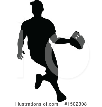 Royalty-Free (RF) Baseball Player Clipart Illustration by AtStockIllustration - Stock Sample #1562308