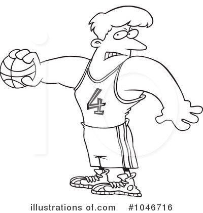 Royalty-Free (RF) Basketball Clipart Illustration by toonaday - Stock Sample #1046716