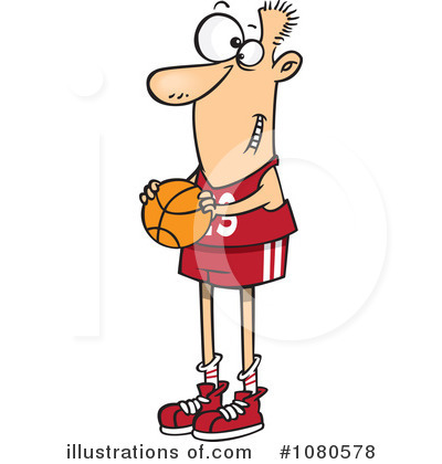 Royalty-Free (RF) Basketball Clipart Illustration by toonaday - Stock Sample #1080578