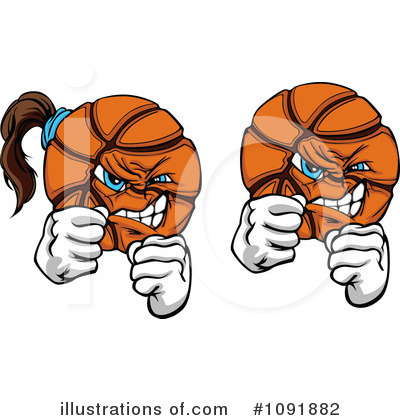 Royalty-Free (RF) Basketball Clipart Illustration by Chromaco - Stock Sample #1091882