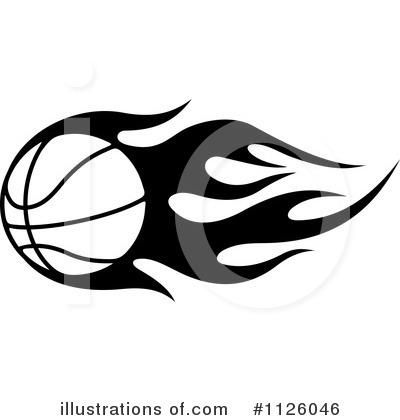 Flaming Basketball Clipart #1126046 by Vector Tradition SM
