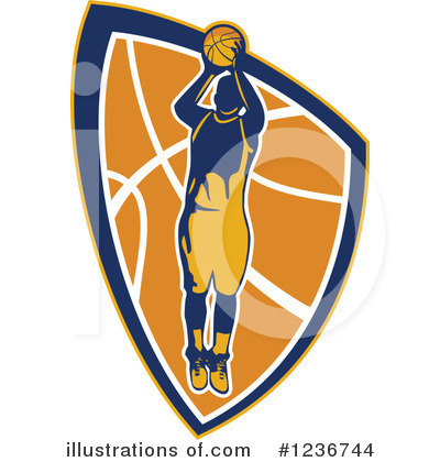 Royalty-Free (RF) Basketball Clipart Illustration by patrimonio - Stock Sample #1236744