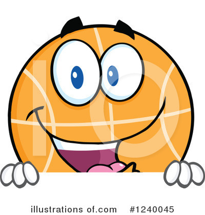 Royalty-Free (RF) Basketball Clipart Illustration by Hit Toon - Stock Sample #1240045