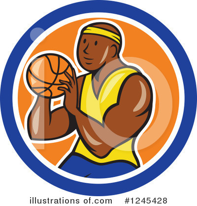 Royalty-Free (RF) Basketball Clipart Illustration by patrimonio - Stock Sample #1245428