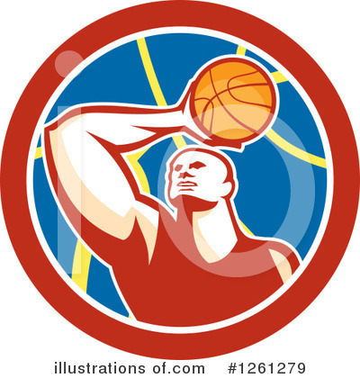 Royalty-Free (RF) Basketball Clipart Illustration by patrimonio - Stock Sample #1261279